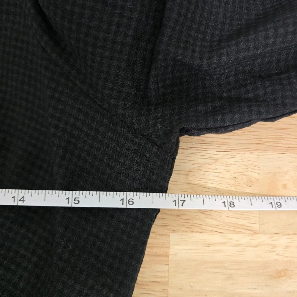 Madewell Black Gingham Seersucker Sweetheart Button Front Smocked Top Size Small